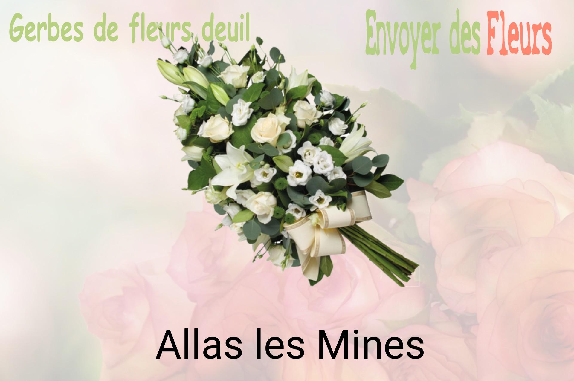 Gerbe de fleurs de deuil livrée à Allas-les-Mines